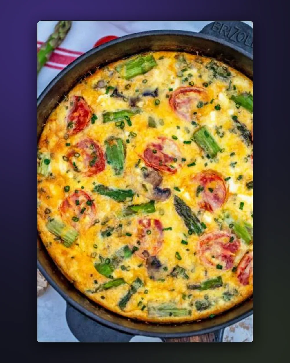 Contoh hidangan: Asparagus Frittata