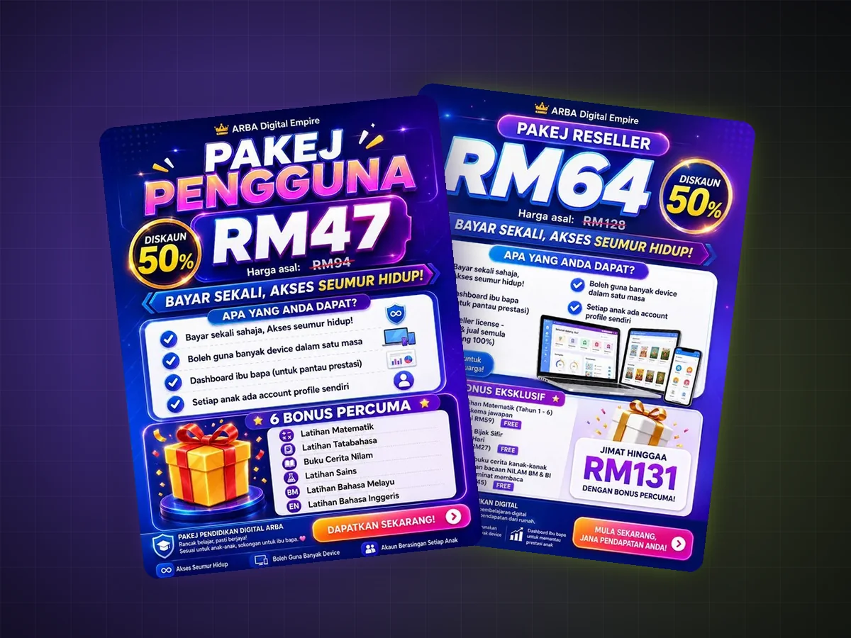 ARBA Bijak Matematik: Pakej Pengguna dan Pakej Reseller