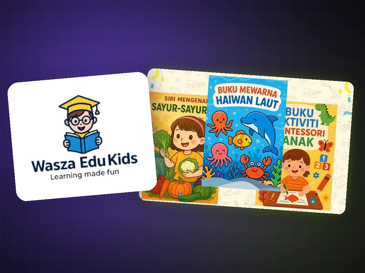 Wasza Edu Kids: buku aktiviti dan worksheet kanak-kanak